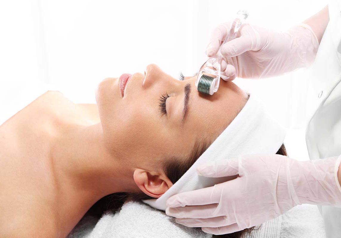 Roller ,microneedle mesotherapy, rejuvenating treatment